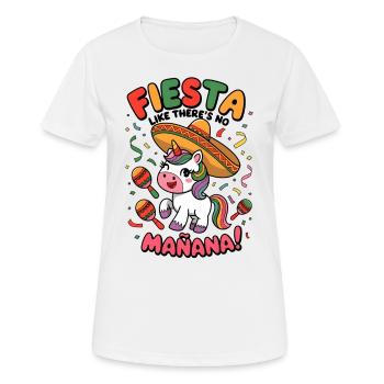 Fiesta comme s’il n’y avait pas de Mañana ! - T-shirt respirant Femme - blanc - Devant - AI Model Female 172 dark (172cm)