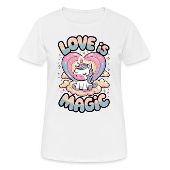 Love Is Magic - Women's Breathable T-Shirt - white - Front - AI Model Female 172 dark (172cm)