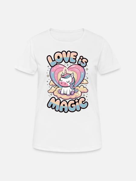 Love Is Magic - Women's Breathable T-Shirt - white