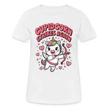 Cupidcorn Strikes Again - Women's Breathable T-Shirt - white - Front - AI Model Female 172 dark (172cm)