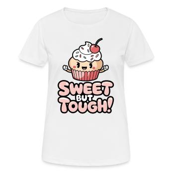 Doux mais dur ! - T-shirt respirant Femme - blanc - Devant - AI Model Female 172 dark (172cm)
