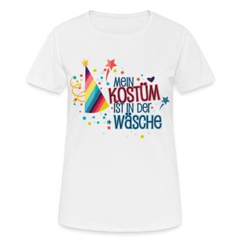 Mein Kostüm Wäsche - Frauen T-Shirt atmungsaktiv - Weiß - Vorne - AI Model Female 172 dark (172cm)