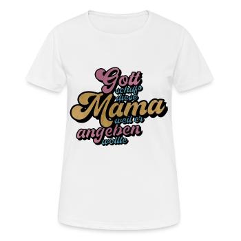 Muttertag Mama Muttertagsgeschenk Geschenkidee - Frauen T-Shirt atmungsaktiv - Weiß - Vorne - AI Model Female 172 dark (172cm)