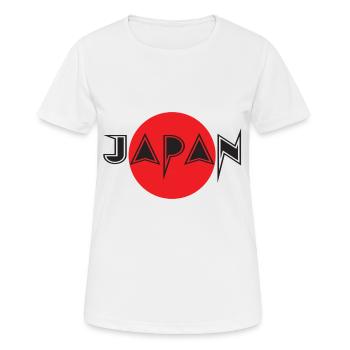 Japan Asien mit Roter Japanischer Nationalflagge - Frauen T-Shirt atmungsaktiv - Weiß - Vorne - AI Model Female 172 dark (172cm)