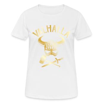 viking casque or valhalla - T-shirt respirant Femme - blanc - Devant - AI Model Female 172 dark (172cm)