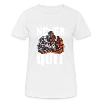 gorilla workout never quit - Women's Breathable T-Shirt - white - Front - AI Model Female 172 dark (172cm)