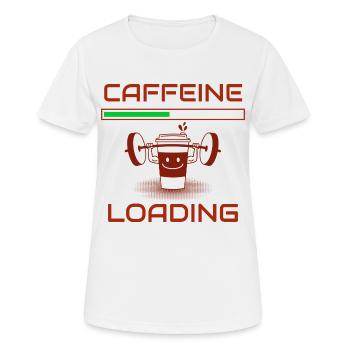 Koffeinladungsdesign für alle Kaffeeliebhaber. - Frauen T-Shirt atmungsaktiv - Weiß - Vorne - AI Model Female 172 dark (172cm)