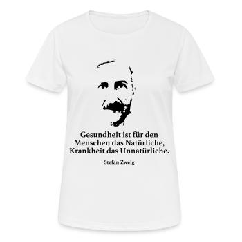 Zweig: Gesundheit ist für den Menschen das Natürl - Frauen T-Shirt atmungsaktiv - Weiß - Vorne - AI Model Female 172 dark (172cm)