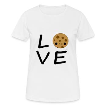 Keks Love - Frauen T-Shirt atmungsaktiv - Weiß - Vorne - AI Model Female 172 dark (172cm)
