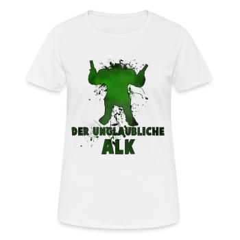L’incroyable alk - T-shirt respirant Femme - blanc - Devant - AI Model Female 172 dark (172cm)