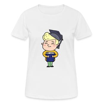 Mon rêve de diplôme de Bachelor Master - T-shirt respirant Femme - blanc - Devant - AI Model Female 172 dark (172cm)