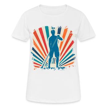 Sports nautiques sup surf paddle paddle - T-shirt respirant Femme - blanc - Devant - AI Model Female 172 dark (172cm)