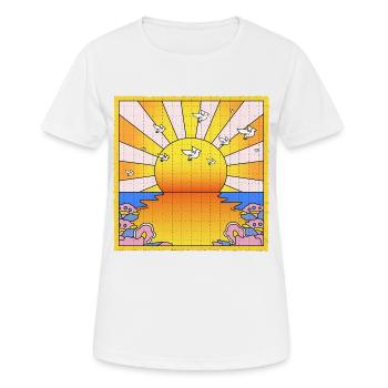 California Orange Sunshine LSD Löschblatt - Frauen T-Shirt atmungsaktiv - Weiß - Vorne - AI Model Female 172 dark (172cm)