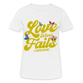 Christian Religious Bible Verse Gift - Women's Breathable T-Shirt - white - Front - AI Model Female 172 dark (172cm)