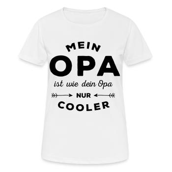 Mein Opa - Frauen T-Shirt atmungsaktiv - Weiß - Vorne - AI Model Female 172 dark (172cm)