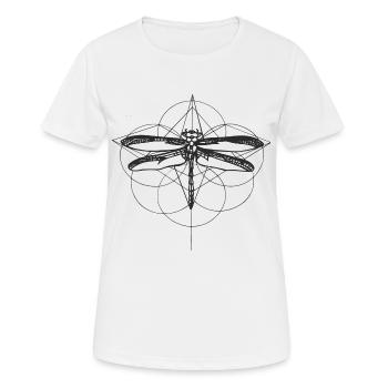 Libelle - Frauen T-Shirt atmungsaktiv - Weiß - Vorne - AI Model Female 172 dark (172cm)