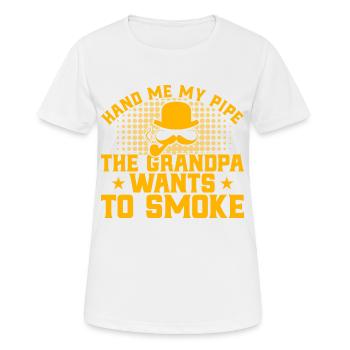 Pipe Smoking Pipe Smokers Community Pipes en - Women's Breathable T-Shirt - white - Front - AI Model Female 172 dark (172cm)