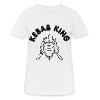 Kebab King Döner Kebab - T-shirt respirant Femme - blanc - Devant - AI Model Female 172 dark (172cm)