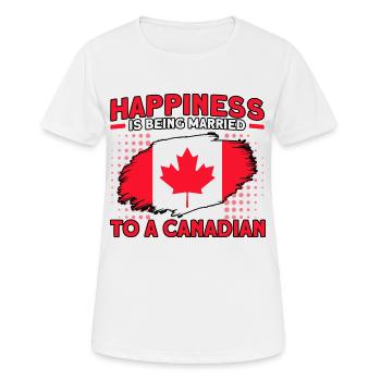 Canadian Flag Canadian Roots Gift - Women's Breathable T-Shirt - white - Front - AI Model Female 172 dark (172cm)