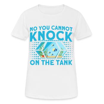 Aquariophile Ne frappez pas sur le cadeau du réservoir - T-shirt respirant Femme - blanc - Devant - AI Model Female 172 dark (172cm)
