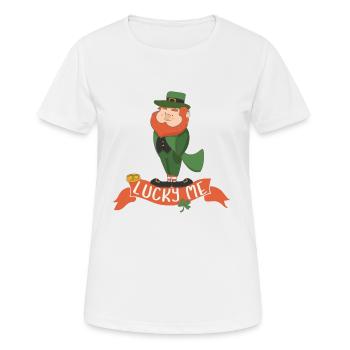 I'm a lucky guy - Leprechaun "Lucky me" - Women's Breathable T-Shirt - white - Front - AI Model Female 172 dark (172cm)