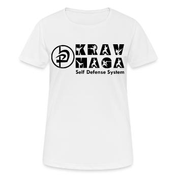 Krav Maga Autodéfense Sport de combat Arts martiaux - T-shirt respirant Femme - blanc - Devant - AI Model Female 172 dark (172cm)