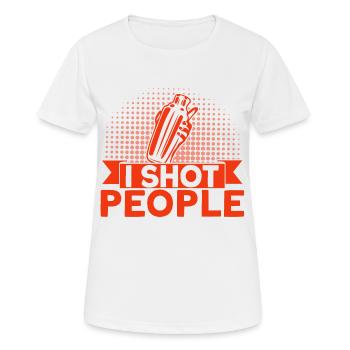 Service Mixologe Kellner Geschenk - Frauen T-Shirt atmungsaktiv - Weiß - Vorne - AI Model Female 172 dark (172cm)