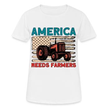 Bauernhof Traktor Landwirtschaft Geschenk - Frauen T-Shirt atmungsaktiv - Weiß - Vorne - AI Model Female 172 dark (172cm)