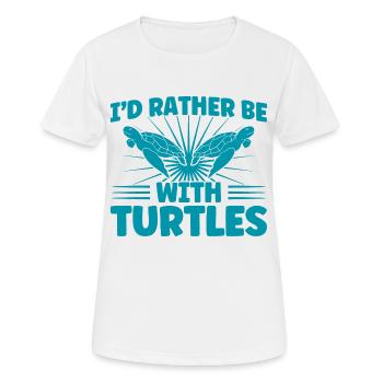 Sea turtles Turtle keeping Sea shell - Women's Breathable T-Shirt - white - Front - AI Model Female 172 dark (172cm)