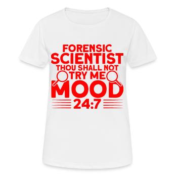 Thou shalt not tempt me Forensic knowledge - Women's Breathable T-Shirt - white - Front - AI Model Female 172 dark (172cm)