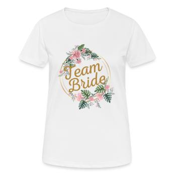 Team Bride - Women's Breathable T-Shirt - white - Front - AI Model Female 172 dark (172cm)