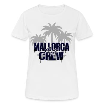 Mallorca Party Crew - T-shirt respirant Femme - blanc - Devant - AI Model Female 172 dark (172cm)
