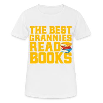 The best grandmothers read books Read book Gesc - Women's Breathable T-Shirt - white - Front - AI Model Female 172 dark (172cm)
