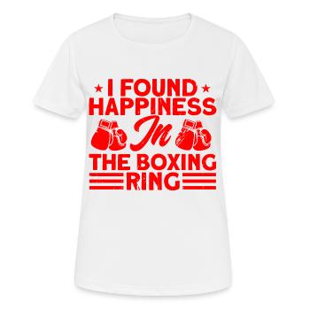 Trouvé de la chance dans le cadeau de boxe de ring boxing - T-shirt respirant Femme - blanc - Devant - AI Model Female 172 dark (172cm)
