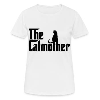 The Catmother Cat Mom Katzen Liebe - Frauen T-Shirt atmungsaktiv - Weiß - Vorne - AI Model Female 172 dark (172cm)