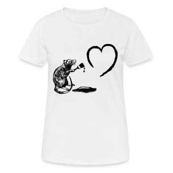 Brush Artist Rat - Women's Breathable T-Shirt - white - Front - AI Model Female 172 dark (172cm)