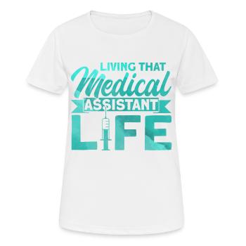 Medical School Medical Assistant Assis - Women's Breathable T-Shirt - white - Front - AI Model Female 172 dark (172cm)