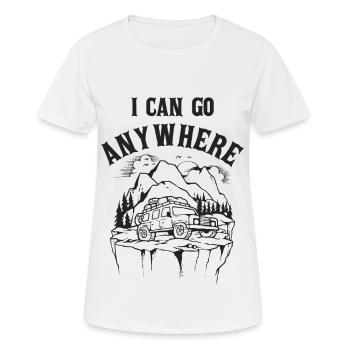 Offroad "I can go anywhere" - Women's Breathable T-Shirt - white - Front - AI Model Female 172 dark (172cm)