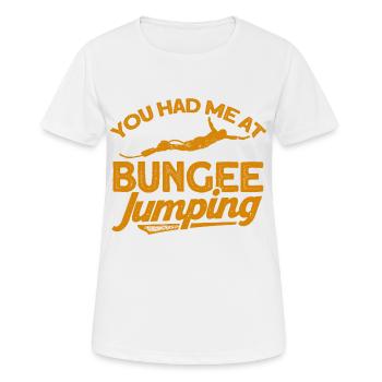 Bungee Jumping Extreme Sports Bungee Jumping Gift - Women's Breathable T-Shirt - white - Front - AI Model Female 172 dark (172cm)