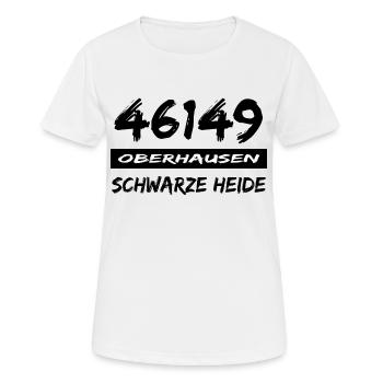 46149 Oberhausen Schwarze Heide - Frauen T-Shirt atmungsaktiv - Weiß - Vorne - AI Model Female 172 dark (172cm)