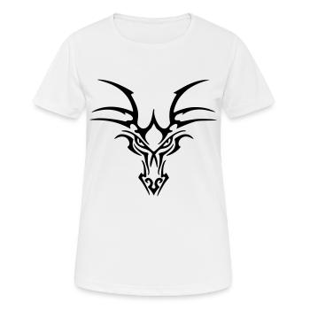 Tribal Dragon Head - Frauen T-Shirt atmungsaktiv - Weiß - Vorne - AI Model Female 172 dark (172cm)