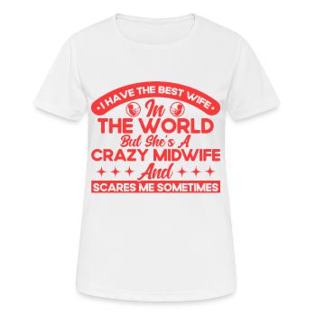 Midwife Obstetrician LD Work Gift - Women's Breathable T-Shirt - white - Front - AI Model Female 172 dark (172cm)