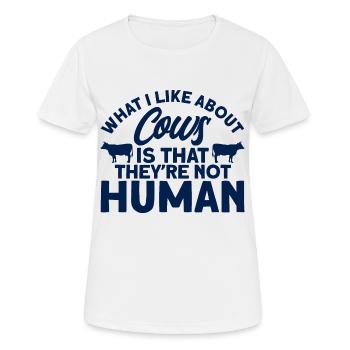 What I like about cows Cow gift - Women's Breathable T-Shirt - white - Front - AI Model Female 172 dark (172cm)