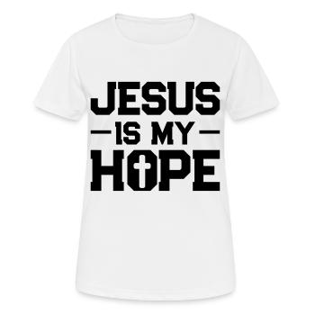 jesus hoffnung - Frauen T-Shirt atmungsaktiv - Weiß - Vorne - AI Model Female 172 dark (172cm)