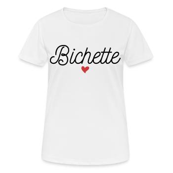 BICHETTE COEUR - T-shirt respirant Femme - blanc - Devant - AI Model Female 172 dark (172cm)