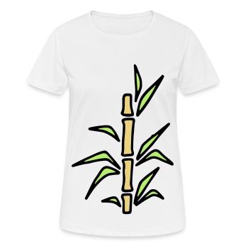 Bambou bambou canne en bambou - T-shirt respirant Femme - blanc - Devant - AI Model Female 172 dark (172cm)