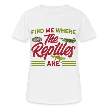 Reptiles Reptile Lovers Lézards Cadeau - T-shirt respirant Femme - blanc - Devant - AI Model Female 172 dark (172cm)