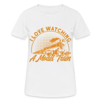 Trains Train Driver Locomotive Gift - Women's Breathable T-Shirt - white - Front - AI Model Female 172 dark (172cm)