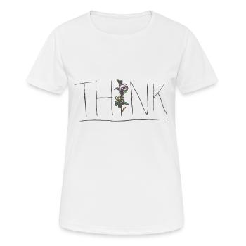 THINK - Women's Breathable T-Shirt - white - Front - AI Model Female 172 dark (172cm)