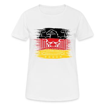 Allemagne Allemagne Fitness Culturisme - T-shirt respirant Femme - blanc - Devant - AI Model Female 172 dark (172cm)